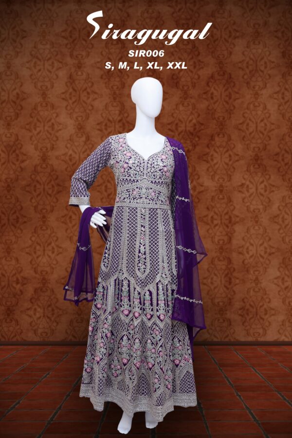 Siragugal Designer Ethnic Wear – SIR006 (Purple Lehenga Set)